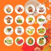 Miếng dán Tết hình tròn 50 miếng, tem niêm phong quà, Chúc Mừng Năm Mới, 15.000đ 4