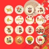 Miếng dán Tết hình tròn 50 miếng, tem niêm phong quà, Chúc Mừng Năm Mới, 15.000đ 7
