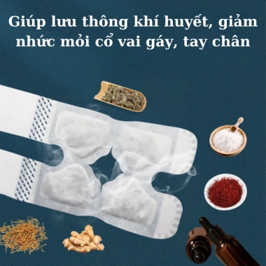 Miếng Dán Thải Độc Cổ, Làm Nóng Toả Nhiệt Giảm Đau - Ngải Cứu Cổ Vai Lưng, 49.000₫