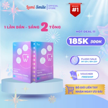 Miếng Dán Trắng Răng Ivismile: Làm Sạch Ố Vàng, Răng Trắng Tự Nhiên, Hộp 7 Cặp 14 Miếng Giá 89.000đ