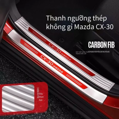Miếng Dán Trang Trí Bàn Đạp Mazda CX30 CX-30 Bằng Thép Không Gỉ - Giá 403.333₫ 4