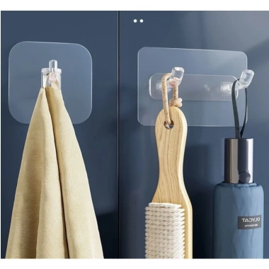 Miếng Dán Tường 2 Ngón Treo Đồ Đa Năng 10 Cái - Phòng Tắm, Bếp, Giá 50k 5