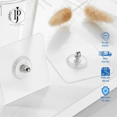 Miếng dán tường chịu lực 10mm ốc vít chắc chắn Treo giá, kệ, móc đồ an toàn