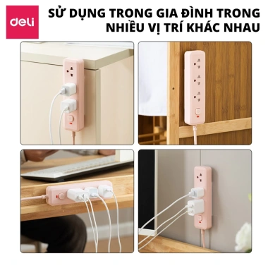 Miếng Dán Tường Deli Dán Ổ Điện An Toàn Tiết Kiệm Không Gian Cho Bé - 18.000đ 4