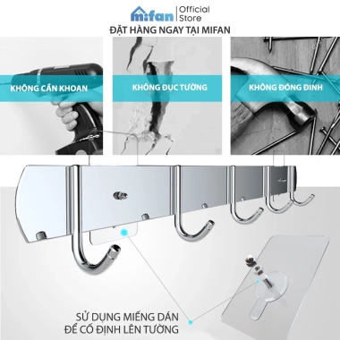 Miếng Dán Tường Đinh Vít MIFAN Siêu Chắc - Treo Kệ, Tranh Không Khoan, Keo Dày, Giá 25k