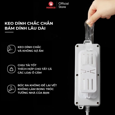 Miếng Dán Tường Treo Ổ Điện & Router Wifi Xoay 360 độ - Keo Siêu Dính, Nhựa ABS Cao Cấp Modeco, Giá 29.000₫ 7