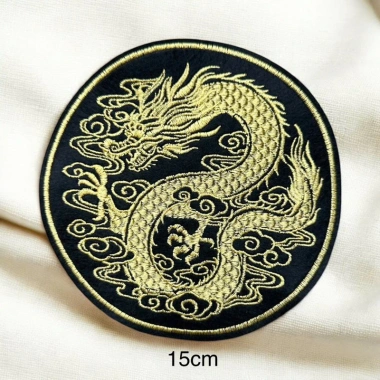 Miếng dán ủi nhiệt thêu hình rồng phượng cho áo dài Patch vải logo thêu 10.000₫ 4