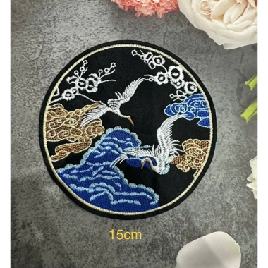 Miếng dán ủi nhiệt thêu hình rồng phượng cho áo dài Patch vải logo thêu 10.000₫ 5