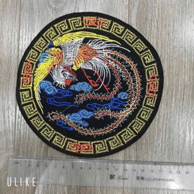 Miếng dán ủi nhiệt thêu hình rồng phượng cho áo dài Patch vải logo thêu 10.000₫ 10