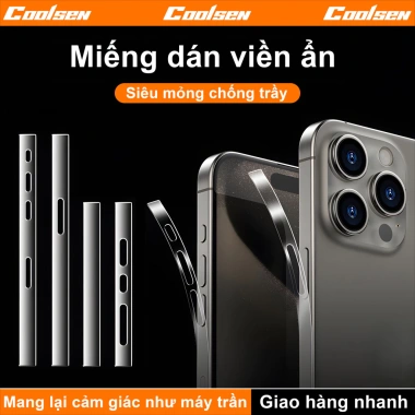Miếng dán viền siêu mỏng bảo vệ iPhone 17‑16‑15‑14, Pro Max, Plus – cảm giác mượt, giá 30.800₫