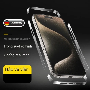 Miếng dán viền siêu mỏng bảo vệ iPhone 17‑16‑15‑14, Pro Max, Plus – cảm giác mượt, giá 30.800₫