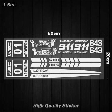 Miếng dán Vinyl 911 Đua Sọc Phản Quang Chống Thấm Nước cho Xe Máy - Trang Trí 10 Miếng dán Vinyl 911 Đua Sọc Phản Quang Chống Thấm Nước cho Xe Máy - Trang Trí 10