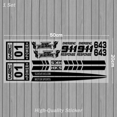 Miếng dán Vinyl 911 Đua Sọc Phản Quang Chống Thấm Nước cho Xe Máy - Trang Trí 11 Miếng dán Vinyl 911 Đua Sọc Phản Quang Chống Thấm Nước cho Xe Máy - Trang Trí 11