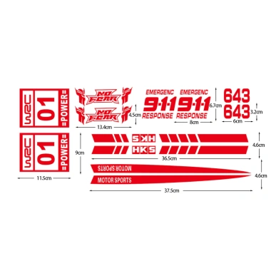 Miếng dán Vinyl 911 Đua Sọc Phản Quang Chống Thấm Nước cho Xe Máy - Trang Trí 13 Miếng dán Vinyl 911 Đua Sọc Phản Quang Chống Thấm Nước cho Xe Máy - Trang Trí 13