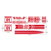 Miếng dán Vinyl 911 Đua Sọc Phản Quang Chống Thấm Nước cho Xe Máy - Trang Trí 18