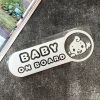 Miếng Dán Xe Ô Tô Bé Trên Tàu Phản Quang Chống Thấm Nước Dễ Thương An Toàn 28