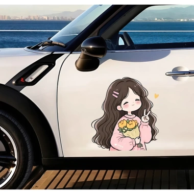 Miếng dán xe Oto Chibi Cute Girls Decal Vinyl chống nước - Trang trí oto, xe máy, chỉ 21.000đ 2