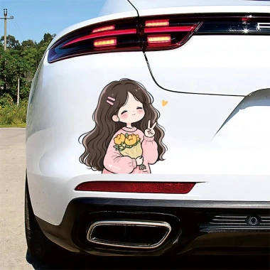 Miếng dán xe Oto Chibi Cute Girls Decal Vinyl chống nước - Trang trí oto, xe máy, chỉ 21.000đ 4