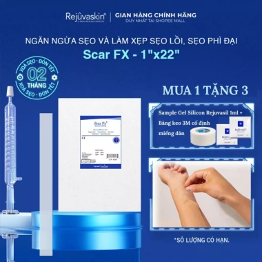 Miếng Dán Xóa Mỡ Sẹo Lồi Phì Đại Bụng REJUVASKIN Scar FX 2.5x55cm Giảm Giá Đến 1,700,000 VND