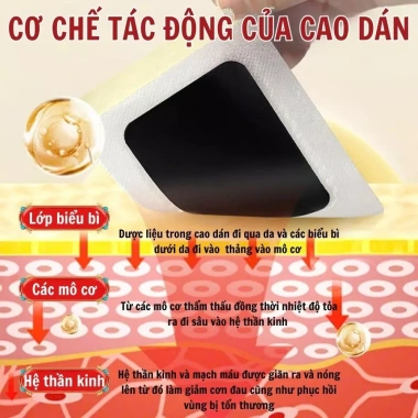 Miếng dán xương khớp Baly Healthy Care 3 miếng - Giảm đau chấn thương, thoái hóa, thoát vị, đầu gối, giá 185.000 VND