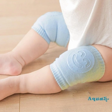 Miếng đệm đầu gối Aqua-Baby dệt kim chống trượt, họa tiết mặt cười cho bé 2