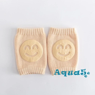 Miếng đệm đầu gối Aqua-Baby dệt kim chống trượt, họa tiết mặt cười cho bé 4