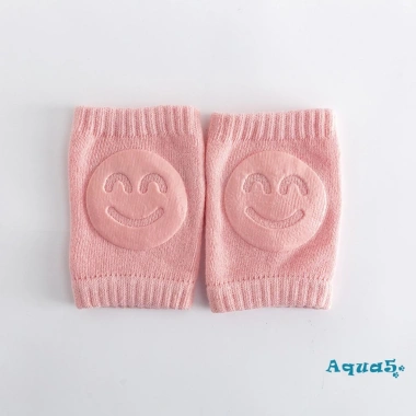 Miếng đệm đầu gối Aqua-Baby dệt kim chống trượt, họa tiết mặt cười cho bé 5