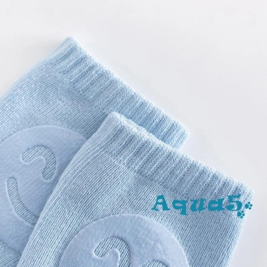 Miếng đệm đầu gối Aqua-Baby dệt kim chống trượt, họa tiết mặt cười cho bé 8