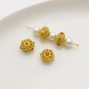 Miếng Đệm Hạt 18K Mờ Vàng Giữ Màu, Lỗ Lớn Bánh Xe, Dây Vòng Tay và Cổ - 21.160đ 3