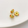 Miếng Đệm Hạt 18K Mờ Vàng Giữ Màu, Lỗ Lớn Bánh Xe, Dây Vòng Tay và Cổ - 21.160đ 6