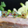 Miếng Đệm Hạt Đồng Thau Rang Xanh Tee Lưng Mây Retro Phụ Kiện DIY Cloisonne Trang Sức Giá Ưu Đãi 56,445₫
