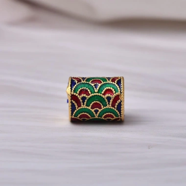 Miếng Đệm Hạt Hình Thùng Phương Pháp Cổ Xưa Men Vàng Handmade Tự Làm Giá 37.309đ 3