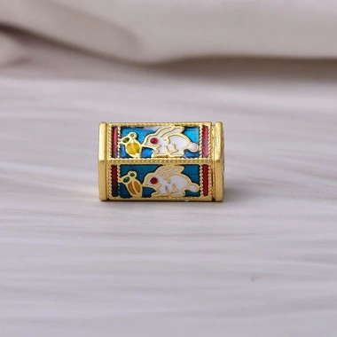 Miếng Đệm Hạt Hình Thùng Phương Pháp Cổ Xưa Men Vàng Handmade Tự Làm Giá 37.309đ 11