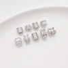 Miếng Đệm Hạt Thùng Hạt Tự Làm Vàng Trắng Kẻ Sọc Zircon - Giá ưu đãi 26.787đ 4