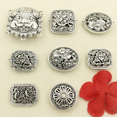 Miếng đệm hạt xuyên lỗ - Phụ kiện tự làm bạc Tây Tạng, giảm giá 20% chỉ 55.877₫ 3