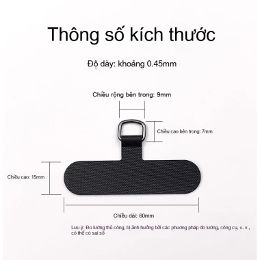 Miếng gắn dây đeo điện thoại siêu mỏng 0,45 mm - Phù hợp mọi dây, bền chắc, lắp nhanh, giá ưu đãi 19.800đ