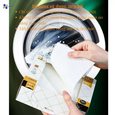 Miếng hút màu thông minh Baibeiji kháng khuẩn 99% Giặt sạch đồ sáng màu, giá 73.750₫ 2