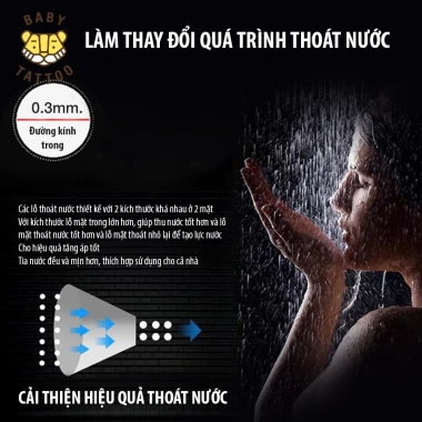 Miếng Innox Thoát Nước Thay Thế Vòi Sen Tắm Lọc Nước BABY TATTOO - Giá 100.000đ Giảm Giá Đặc Biệt