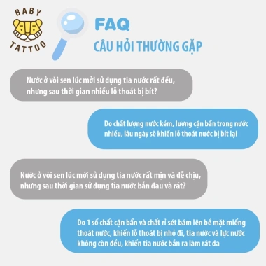 Miếng Innox Thoát Nước Thay Thế Vòi Sen Tắm Lọc Nước BABY TATTOO - Giá 100.000đ Giảm Giá Đặc Biệt