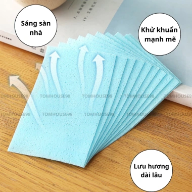 Miếng lau sàn nhà cao cấp 95 miếng Giấy tẩy rửa đa năng hòa tan trong nước hương thơm dịu mát giá 36.000 VND 3