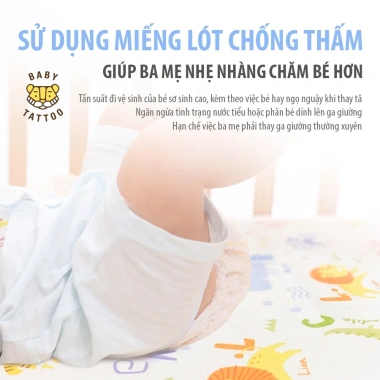 Miếng Lót Chống Thấm BABY TATTOO 3 Lớp Thoáng Khí Giá 249.000 VND Giảm Giá 2
