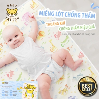 Miếng Lót Chống Thấm BABY TATTOO 3 Lớp Thoáng Khí Giá 249.000 VND Giảm Giá 10