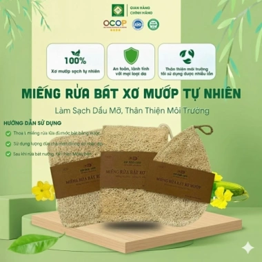 Miếng rửa chén bát xơ mướp 100% tự nhiên – Làm sạch dầu mỡ nhanh, an toàn, chỉ 29.000₫ 3 Miếng rửa chén bát xơ mướp 100% tự nhiên – Làm sạch dầu mỡ nhanh, an toàn, chỉ 29.000₫ 3