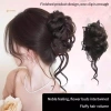 Miếng Scrunchy Tóc Giả Bun Chignon Xoăn Dễ Tháo Lắp - Phong Cách Nữ Tính 2