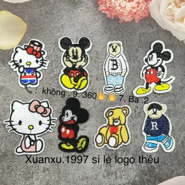 Miếng vá áo rách ủi nhiệt thêu hình gấu dễ thương - Chỉ 6.500đ, giá gốc 8.450đ