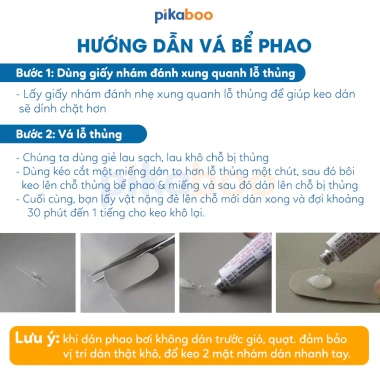 Miếng vá bể bơi Pikaboo - Pháo bơi lọ keo dán nhanh, dễ sử dụng 35.000₫ 2