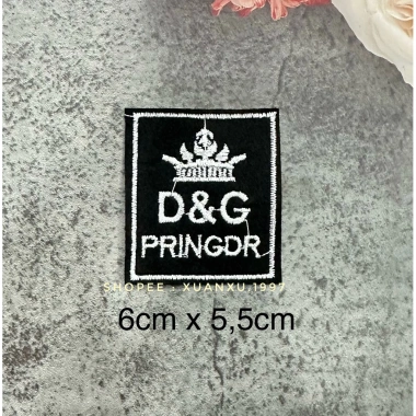 Miếng vá quần áo rách chữ D.G thêu, ủi nhiệt siêu hót - Giá chỉ 9.000đ