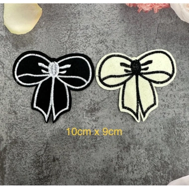 Miếng vá quần áo rách hình nơ sticker logo thêu - Giá 9.000đ, giảm từ 10.980đ
