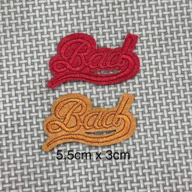 Miếng vá quần áo ủi thiệt thêu chữ Bad 5,5x3cm Hotfred - Giá chỉ 7.000₫