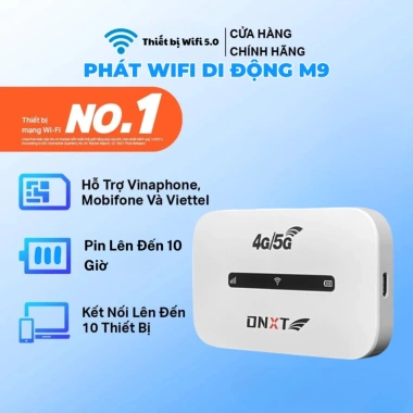 MIFI M9 Wifi Bỏ Túi 4G LTE, Pin 3.000mAh, Phát liên tục 9-10h, Giá chỉ 435.000₫